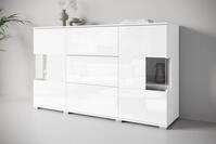 OTTO home Sideboard Kenia (1 St), Sideboard mit 3 Schubladen, 6 F&auml;chern, Glast&uuml;ren,