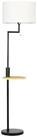 HOMCOM Stehlampe Stehleuchte mit Ablage USB-Anschluss, Wei&szlig; 40 x 40 x 168 cm