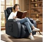 HOMCOM Massagesessel Relaxsessel mit Liegefunktion, Fernsehsessel mit Wippfunktion