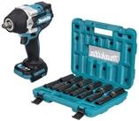 Makita Akku-Schlagschrauber DTW 700 Z 18 V 700 Nm 1/2" + Steckschl&uuml;ssel Satz...