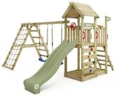 Wickey Spielturm RocketFlyer &ndash; Kletterger&uuml;st mit Kletteranbau, Rutsche &