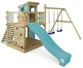 Wickey Spielturm Smart Camp &ndash; Kletterturm mit Rutsche, Schaukel & Spielhaus,