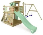 Wickey Spielturm Smart Camp &ndash; Kletterturm mit Rutsche, Schaukel & Spielhaus,