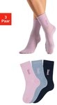 Bench. Basicsocken Damensocken hochgeripptes B&uuml;ndchen (Packung, 3-Paar, Gr....