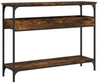 vidaXL Beistelltisch Konsolentisch mit Ablage R&auml;uchereiche 100x29x75cm...