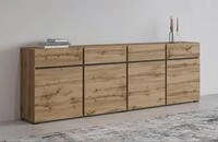 OTTO home Sideboard Cross,Breite 225 cm, moderne grifflose Kommode,4 T&uuml;ren/4