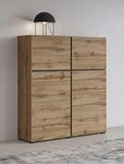 OTTO home Hochkommode Cross,Breite 119,5 cm, moderne grifflose Hochkommode mit 4