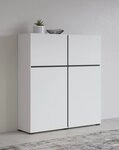 OTTO home Hochkommode Cross,Breite 119,5 cm, moderne grifflose Hochkommode mit 4