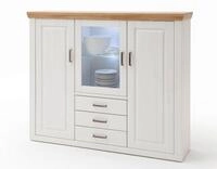 MCA furniture Vitrine Highboard II Brixen, Landhaus modern, Pinie Aurelio / Grandson