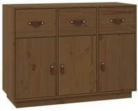 vidaXL Sideboard NA Sideboard Honigbraun 100x40x75 cm Massivholz Kiefer