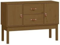 vidaXL Sideboard, Kommode Honigbraun 110x40x78 cm Massivholz Kiefer