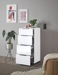 HBZ Kommode Santorin Mehrzweckschrank mit Schubk&auml;sten, BxHxT 45x99x40 cm (1 St), Mit
