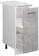 Vicco Apothekerschrank R-Line, Beton/Wei&szlig;, 30 cm, AP Marmor (1-St)