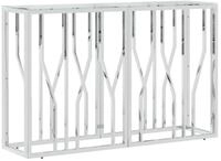vidaXL Konsolentisch, Beistelltisch 110x30x70 cm Edelstahl und Glas