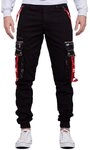 Cipo & Baxx Jogginghose Herren Slim Fit Hose Mid Waist BA-CR132 mit Strasssteinen