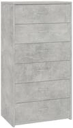 vidaXL Sideboard NA Sideboard mit 6 Schubladen Betongrau 50x34x96 cm Spanplatte