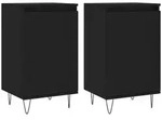 vidaXL Sideboard, Kommoden 2 Stk. Schwarz 40x35x70 cm Holzwerkstoff