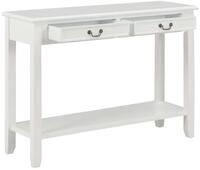 vidaXL Konsolentisch, Beistelltisch Wei&szlig; 110 x 35 x 80 cm Holz