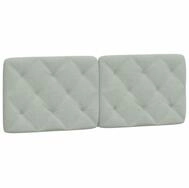 vidaXL Bett Kopfteil-Kissen Hellgrau 120 cm Samt (1-tlg)