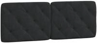 vidaXL Bett Kopfteil-Kissen Schwarz 120 cm Samt (1-tlg)