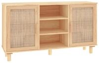 vidaXL Sideboard NA Sideboard Braun 105x30x60 cm Massivholz Kiefer und...