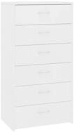 vidaXL Sideboard NA Sideboard mit 6 Schubladen Wei&szlig; 50x34x96 cm Spanplatte