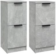 vidaXL Sideboard Sideboards 2 Stk. Betongrau 30x30x70 cm Holzwerkstoff (2 St)