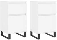 vidaXL Sideboard NA Sideboards 2 Stk Wei&szlig; 40x35x70 cm Spanplatte