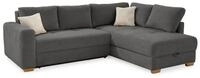 luma-home Ecksofa 15211, Dauerschl&auml;fer B257/T206/H85 cm mit Bettkasten und...