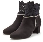 LASCANA Stiefel, Boots, Stiefelette mit elegantem Spitzenbesatz