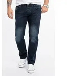 Rock Creek Straight-Jeans Herren Jeans Stonewashed Blau RC-2278 blau W29 L30