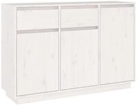 vidaXL Sideboard, Kommode Wei&szlig; 110x34x75 cm Massivholz Kiefer