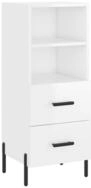 vidaXL Sideboard Sideboard Hochglanz-Wei&szlig; 34,5x34x90 cm Holzwerkstoff (1 St)