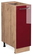 Vicco Apothekerschrank Fame-Line, Bordeaux Hochglanz/Eiche, 30 cm ohne...
