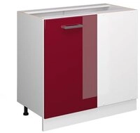 Vicco Eckunterschrank R-Line, Rot Hochglanz/Wei&szlig;, 86 cm ohne Arbeitsplatte...