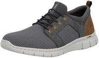 Slip-On Sneaker RIEKER, Herren, Gr. 40, grau (grau, braun), Lederimitat, Textil,