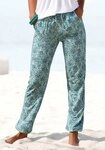 Vivance Jerseyhose mit Bl&uuml;mchendruck und Taschen, elastischer Bund, Strandhose
