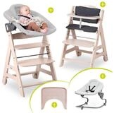 Hauck Hochstuhl Beta Plus Whitewashed - Newborn Set Premium (Set), Babystuhl ab