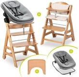 Hauck Hochstuhl Beta Plus Natural - Newborn Set 3in1 Bouncer (Set), Holz...