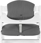 Hauck Kinder-Sitzauflage Highchair Pad Select Muslin, dark Grey, f&uuml;r die hauck