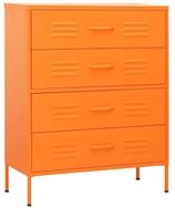 vidaXL Kommode, Sideboard Orange 80x35x101,5 cm Stahl