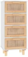vidaXL Sideboard NA Sideboard Wei&szlig; 40x30x90 cm Massivholz Kiefer und...