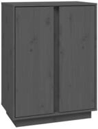 vidaXL Sideboard Sideboard Grau 60x35x80 cm Massivholz Kiefer (1 St)