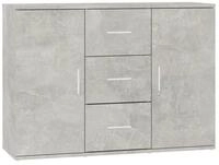 vidaXL Sideboard, Kommode Betongrau 91x29,5x65 cm Holzwerkstoff