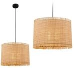 Briloner Leuchten LED Pendelleuchte H&auml;ngelampe Natur Stroh Bast 1-&3-flammig 485X,