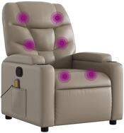 vidaXL Sessel Massagesessel Cappuccino-Braun Kunstleder (1-St)