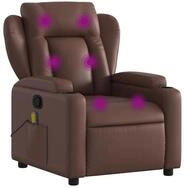 vidaXL Sessel Massagesessel Braun Kunstleder (1-St)