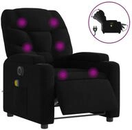 vidaXL Massagesessel, Relaxsessel Elektrisch Schwarz Stoff