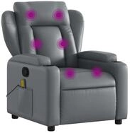 vidaXL Sessel Massagesessel Grau Kunstleder (1-St)