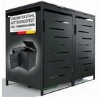 Juskys M&uuml;lltonnenbox Arel 2er in Anthrazit f&uuml;r 120 oder 240 L Tonnen, 136 x...